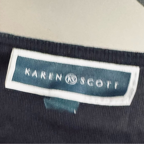 Karen Scott’ Black Long Sleeve Top Size L – Studded Neckline & Sleeve Detail - Picture 10 of 15